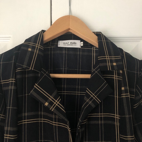 HAZ Studio - Yesstyle Plaid Shirt Dress - Picture 8 of 14